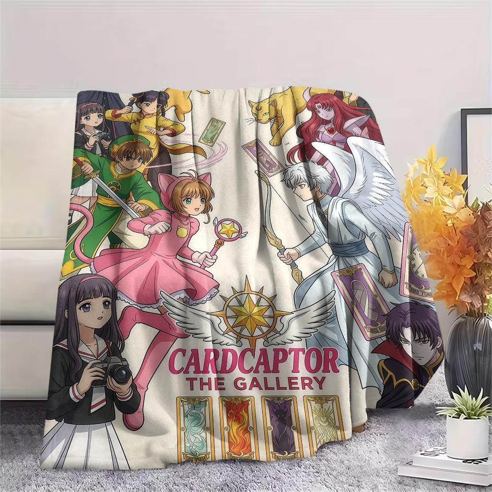 Cardcaptor Sakura Design Druck Flanelldecke, Hohe Qualität, Bequem für Alle Jahreszeiten, Heimdekoration, Wärme und Komfort