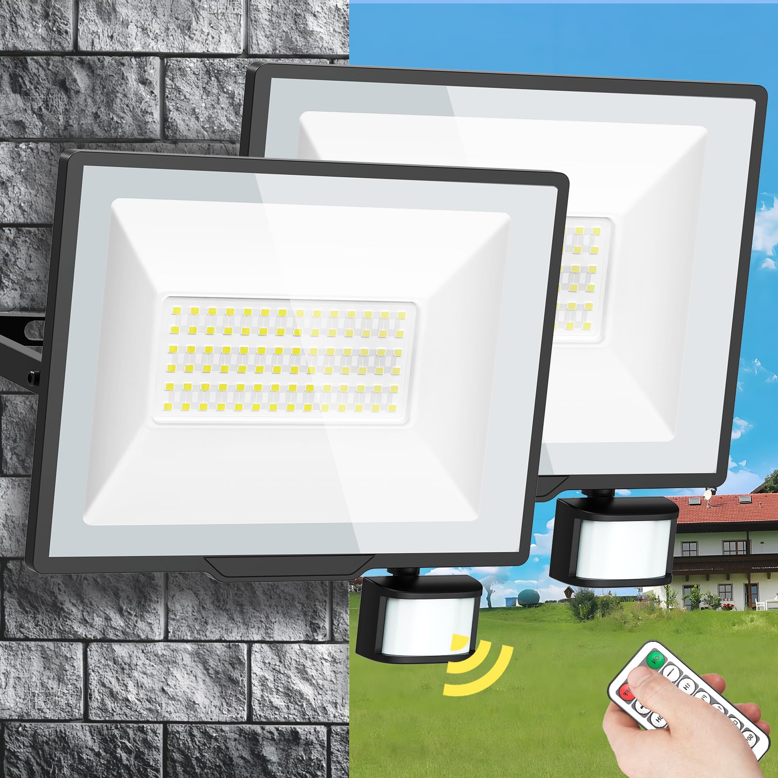 

нова вибухівка з сенсором KIWEN відкритий супер яскравий світлодіод 100 В 100 Вт 6500 К безступінчасте людське освітлення безпеки виявлення людини сенсор