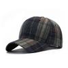 Hats Men's and Women's Autumn and Winter Woolen Materials Outdoor Warmth British Plaid Baseball Cap Casual Plaid Cap