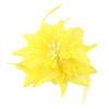 S161020 Large Lily Flower Hair Clip Feather Headpiece for Women Silk Cloth Foam Gauze Diameter 14CM