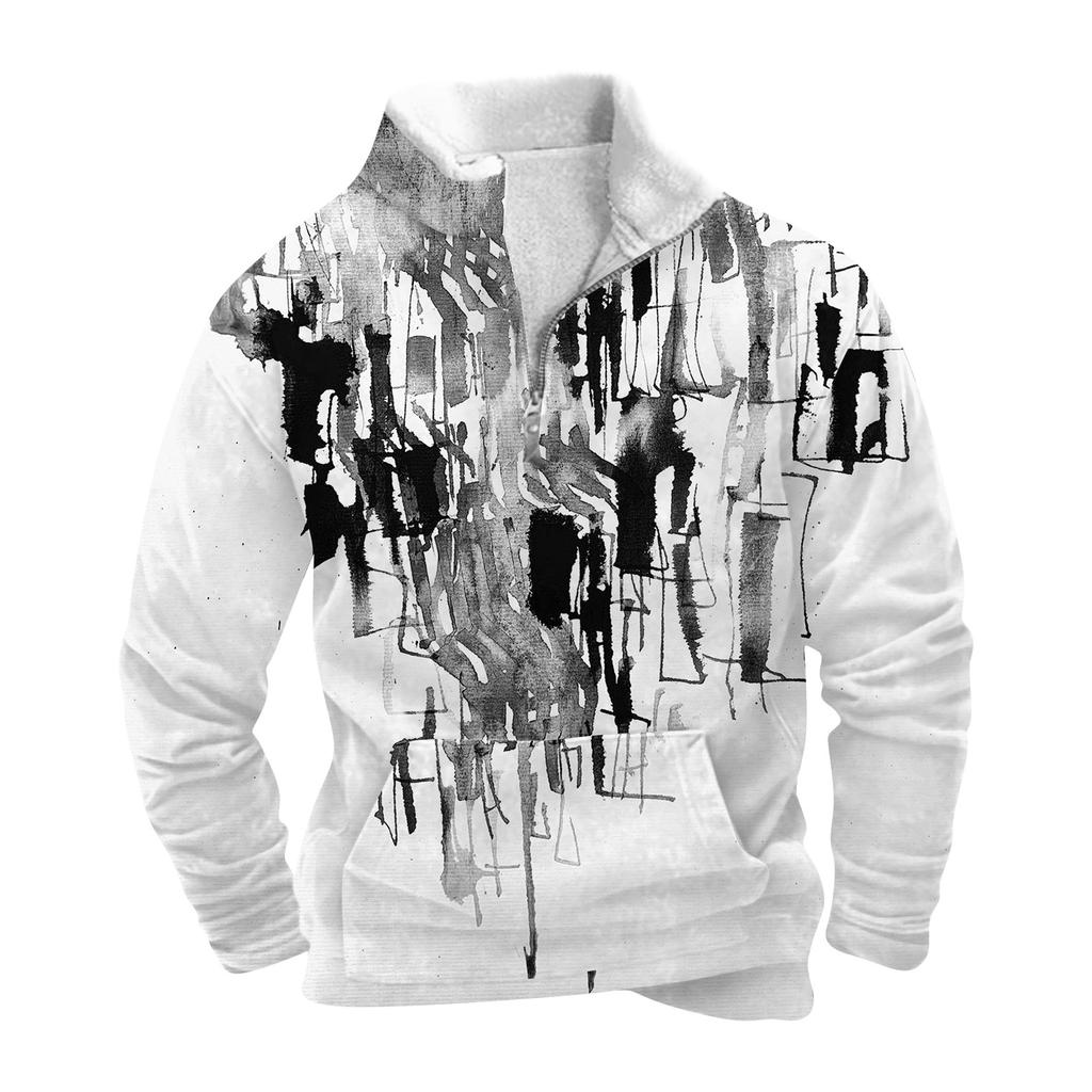 Kevadine ja sügisene meeste seisva kraega dressipluus on vabaaja kampsunid