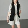 Women's New Spring Fall Blazer Vest Sleeveless Suit Waistcoat Outerwear