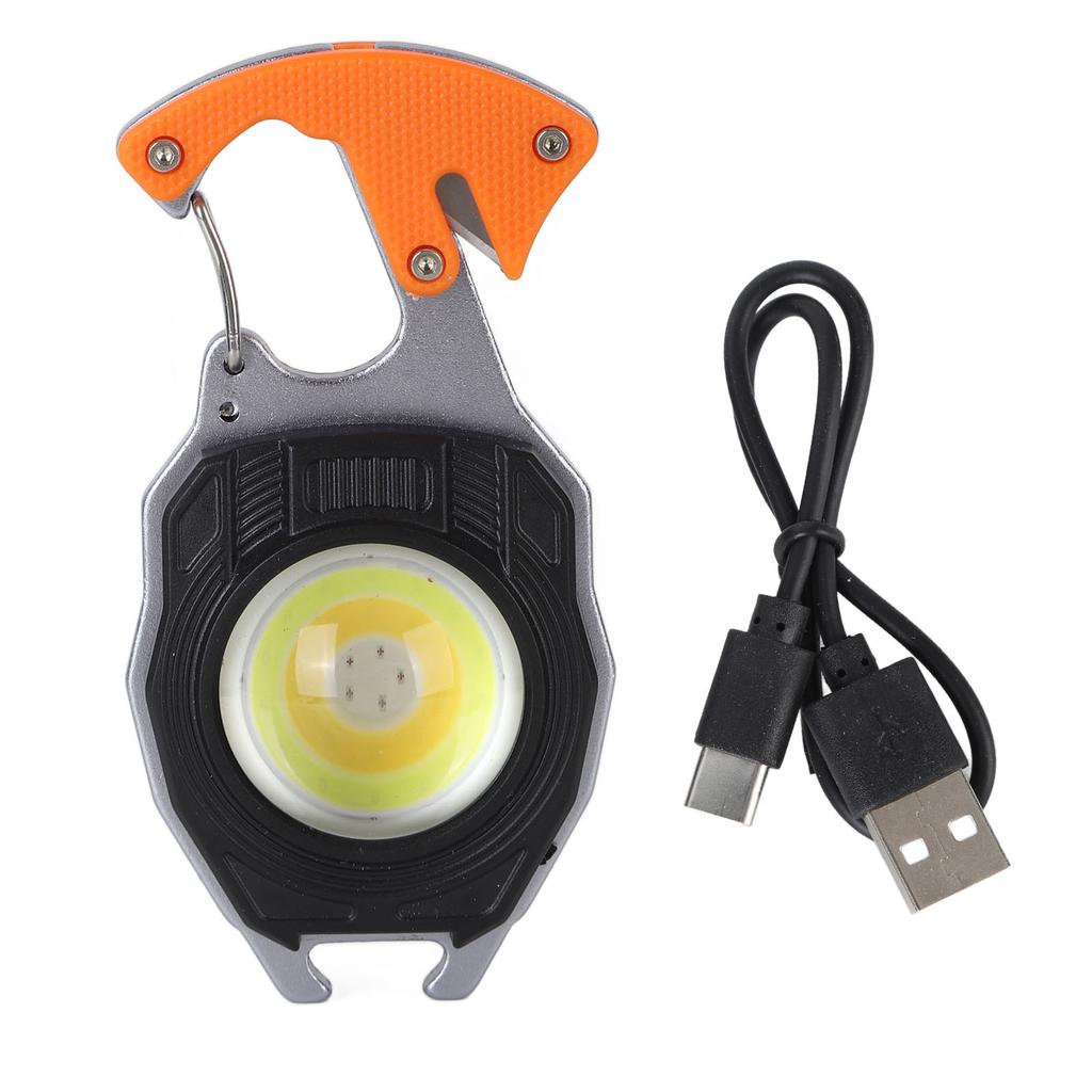 Mini Flashlight Multi Function Small LED Flashlight Orange 6 Light Modes Small Flashlight for Home