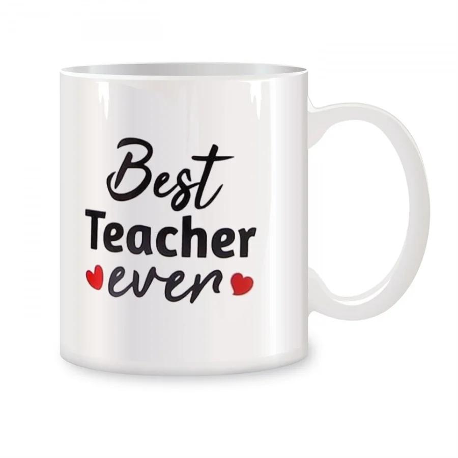 Ceramic Cup for The Best Teacher Ever, Teacher Gratitude Gift, Birthday Gift 301-400ml