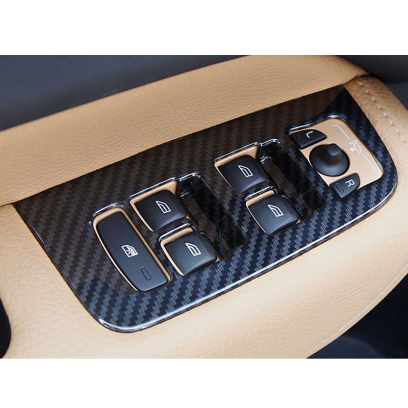Car Body Door Window Glass Inner Panel Armrest Lift Switch Button Trim Frame 4pcs For Volvo XC60 2018