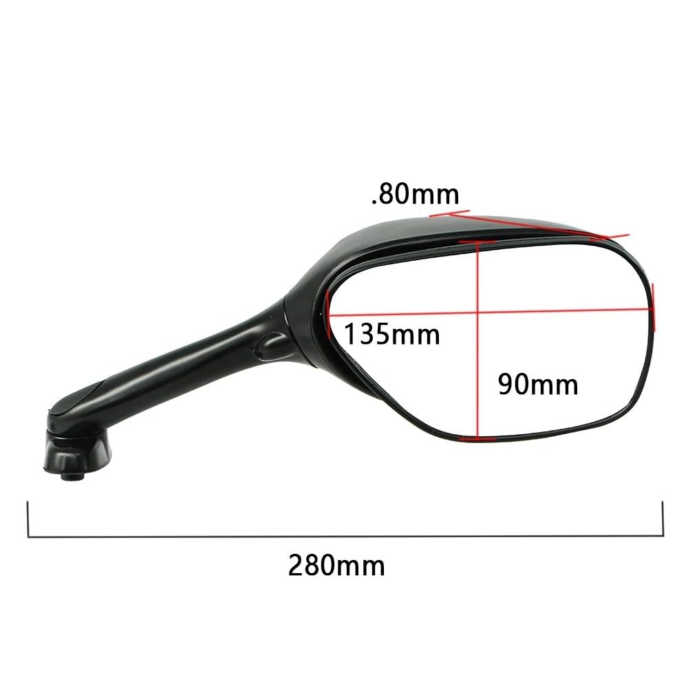 Fit Motorcycle Mirror GSX-R 600 750 2006-2015 GSX-R1000 2001-2015 With Motorcycle Rearview Mirror Turn Signal Light (Smoke)