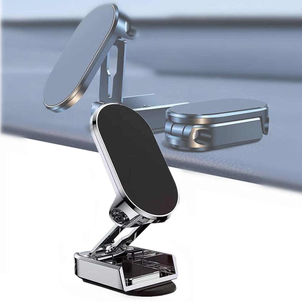 Metall Magnetische Auto Handy Halter Klapp Magnet Handy Ständer in Auto GPS Unterstützung Für iPhone Xiaomi 360 ° Drehbare Moun