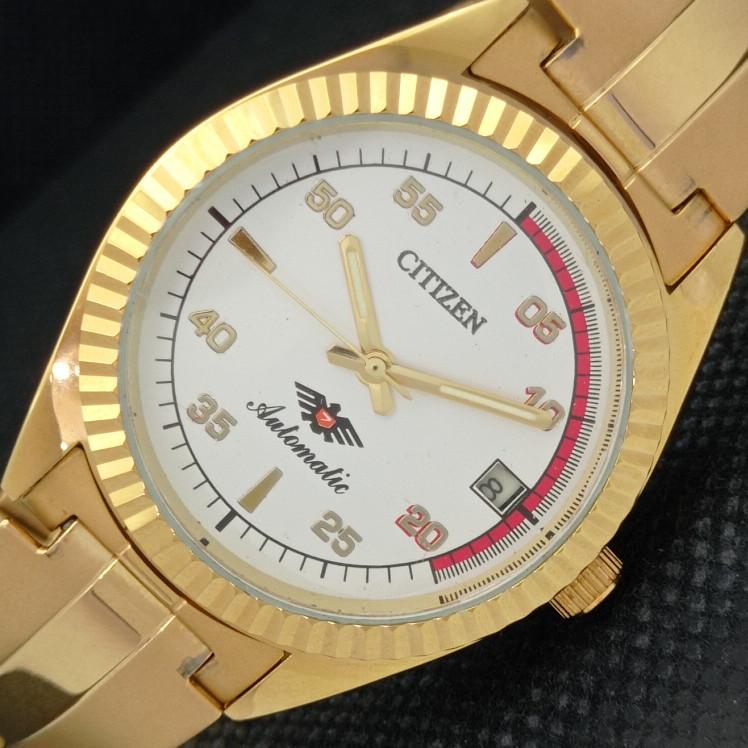 

ВОССТАНОВЛЕННЫЕ ВИНТАЖНЫЕ МУЖСКИЕ ЧАСЫ CITIZEN AUTO 8200 JAPAN DATE WHITE 608k-a317311-2 SKU608k-a317311