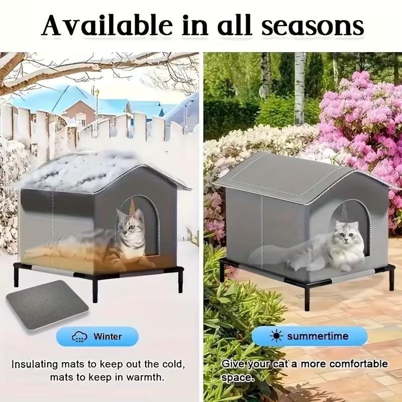 Warmes isoliertes Winterkatzenbett für Streunerkatzen und kleine Hunde Drei Größen verfügbar Langlebiges Wildkatzenheim Das perfekte Geschenk für Tierliebhaber