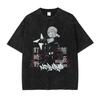 2026 summer Jujutsu Kaisen Gojo Satoru Washed T-shirt Anime Harajuku Streetwear Oversized Tee Y2K Retro Otaku Tops