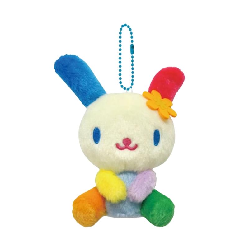 Kawaii Fluffy Usahana Bag Charm Colorful Bunny Plush Keychain Love Buckle Decoration Backpack Pendant Cute Girly Gifts