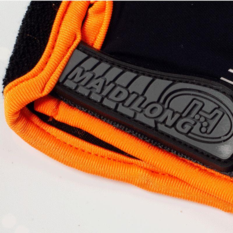 

Велоперчатки мужские и женские с половиной пальцев летние для горного велосипеда износостойкие нескользящие экипировка против мозолей фитнес тренировки тонкие Black Orange XL