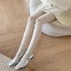 Women Spring Fall Elegant Embossed Twisted Pattern Opaque Tights Stockings Medium Thick Plain Pantyhose Hosiery Leggings