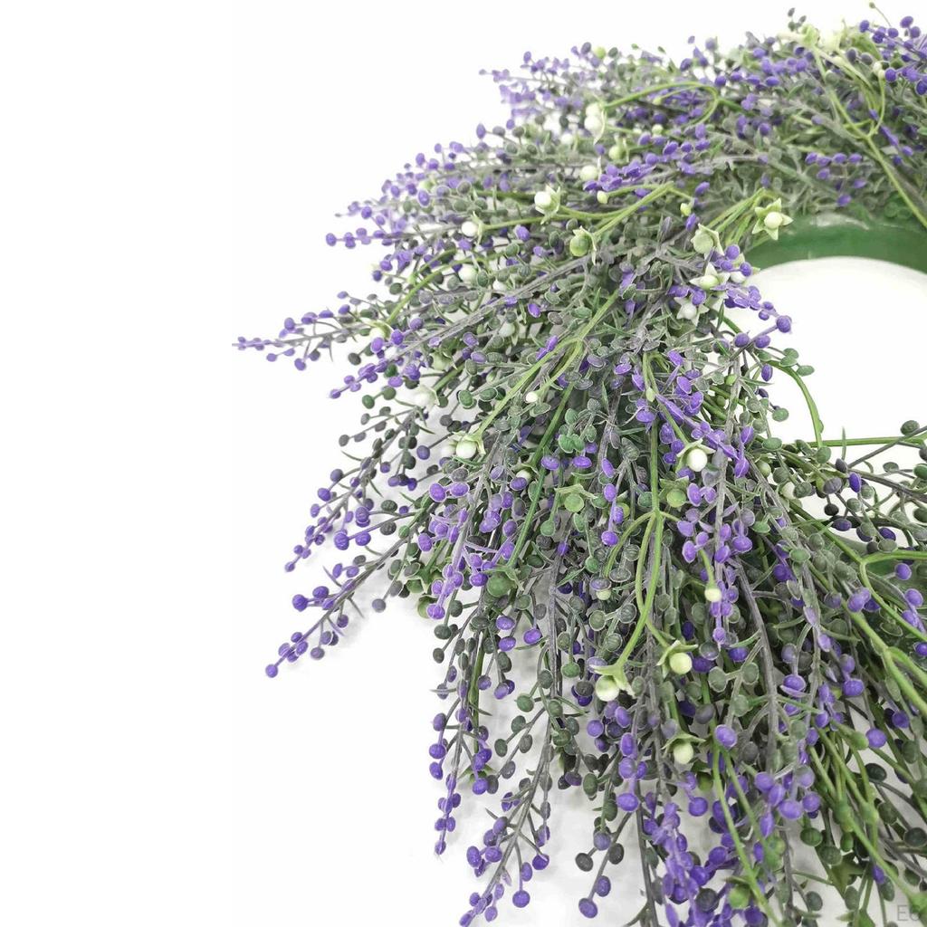 Lavender Wreath " Artificial for Front Door Wall Window Party Decor, Indoor/Outdoor Use