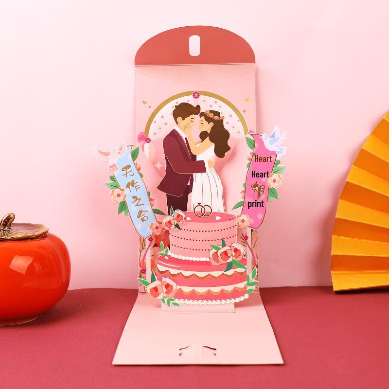 2025 Creative Red Wedding Envelope: Bridesmaid Gift for a Lifetime of Happiness