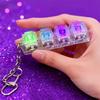 4 Keys Mechanical Keyboard Crystal Clicker Sensory Stress Relief Fidget Keyboard Keychain for Adults Anxiety Relief Daily Relax