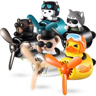 Autogeur Auto Luchtverfrisser Cool Cartoon Beer Piloot Roterende Propeller Luchtuitlaat Parfum