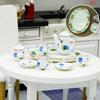 Miniature Porcelain Tea Cup Set Tableware Kitchen Dollhouse Teapot Diy Toys