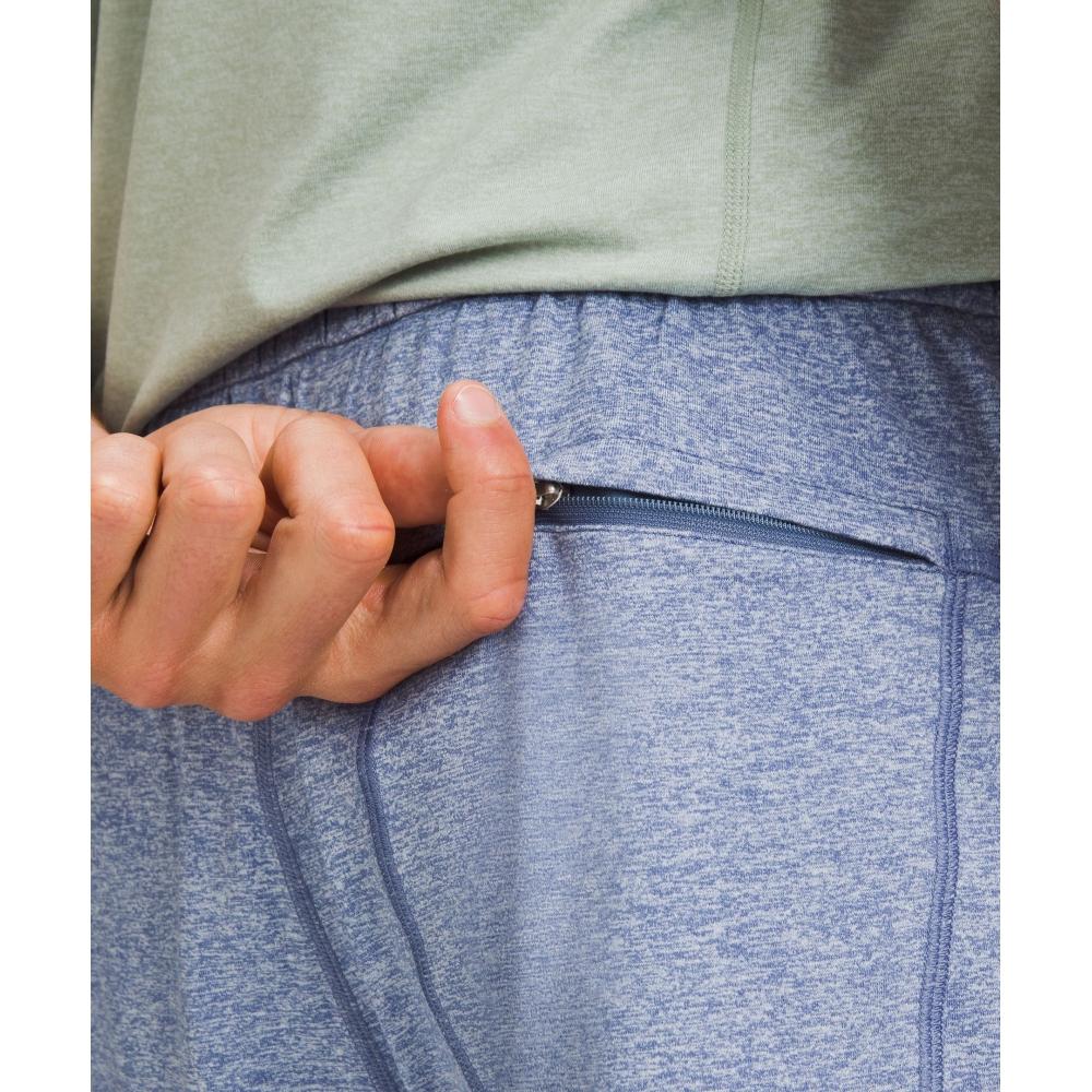 Lululemon Soft Jersey Short 5  Heathered Oasis Blue Heathered Windmill