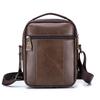 LAOSHIZI Genuine Leather Men's Crossbody Shoulder Bag Vintage Cowhide Messenger Bag for Male Small Casual Handbag