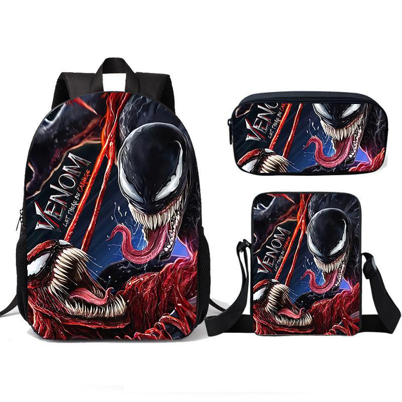 Venom Kids School Backpack Lunch Bag Pencil Case Threepiece Set For Children