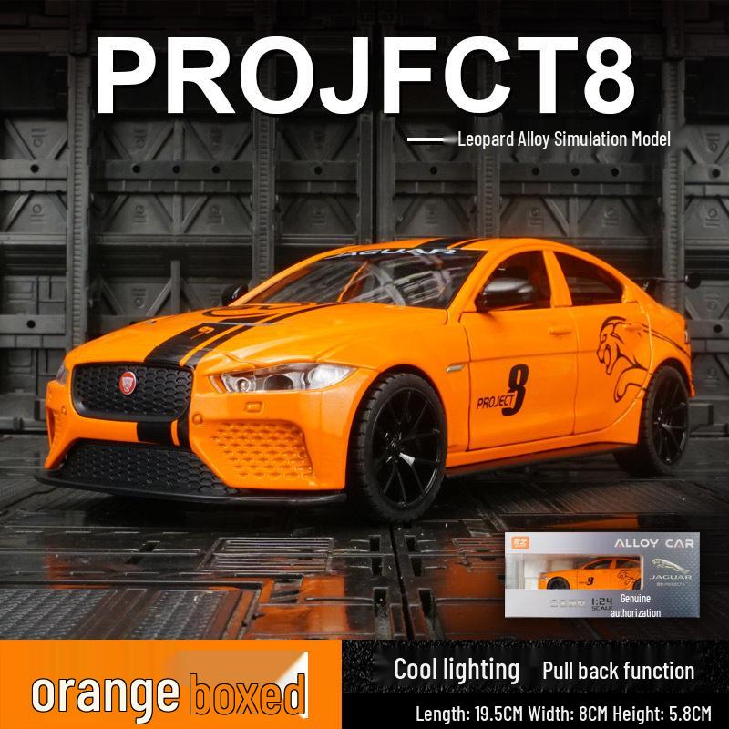 

Qiyi Симуляция Jaguar XE SV Project 8 Модель автомобиля из сплава с инерционным механизмом, звуковыми и световыми эффектами для мужчин оранжевый