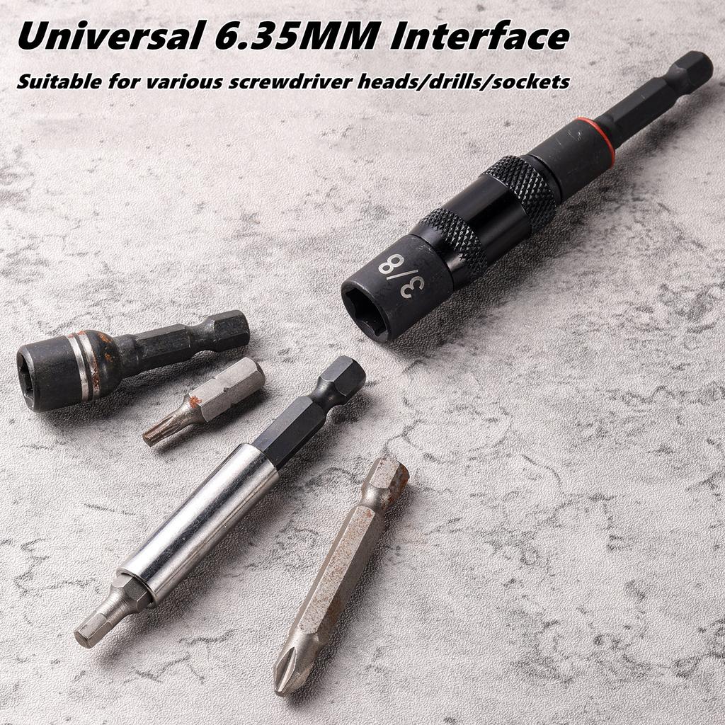 1/4 3/8 5/16 Hex Magnetic Ring Screwdriver/Drill Bits Extension Rod Magnetic Swivel Quick Change Holder Drive Screw Drill Tip