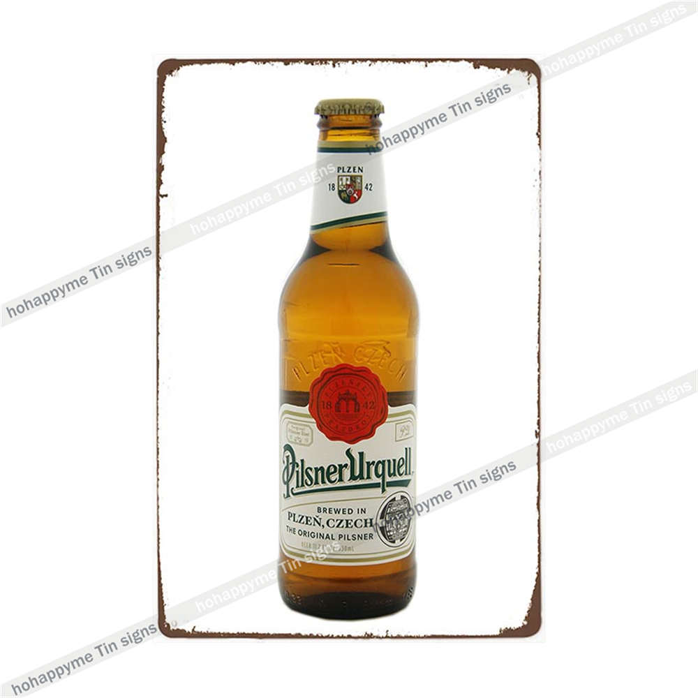 Pilsner Urquell Metal Wall Art Poster Belgium Beer Sign Vintage Bar Man Cave Club Tin Painting Decor Plaque Decoration 20x30cm