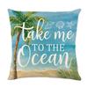Vikama Beach-Themed Inspirational Pillowcase Bedroom Living Room Sofa Home Decor Polyester Cushion Cover With Zipper