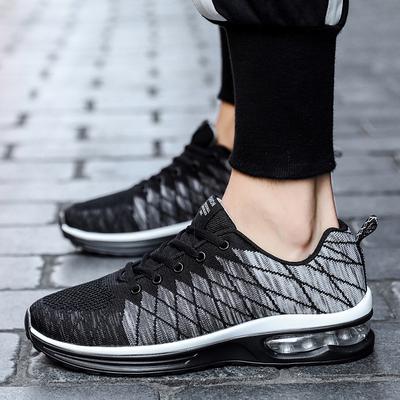 Pantofi sport de alergare pentru bărbați cu perne de aer, pantofi sport casual tricotati respirabili pentru femei, pantofi sport antiderapanți pentru exterior