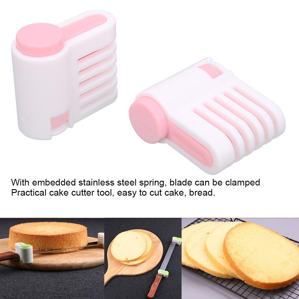 2Pcs MultiFunctional   Cake Brd Cutter Slicing   Tool Home Kitchen Accessory(Green 52036A )