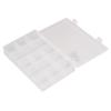 Clear Plastic Jewelry Box Organizer 12 Grids Divided Storage Container Case For Electronics Accessor