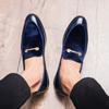 New Men Dress Shoes Shadow Patent Leather Luxury Fashion Groom Wedding Shoes Men Luxury Italian Style Oxford Shoes Big Size 48