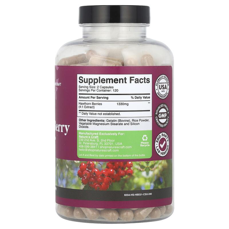 Hawthorn Berry, 240 Capsules (665 Mg Per Capsule)