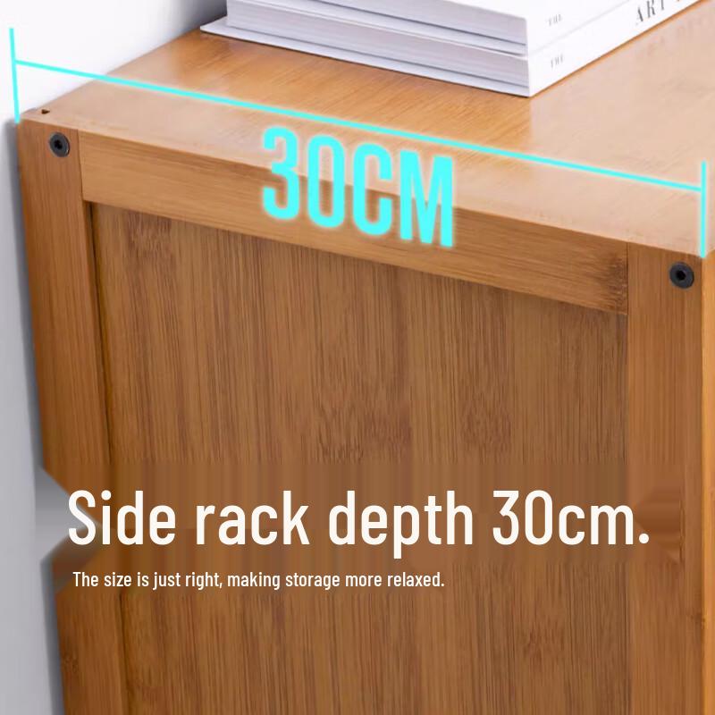 Modern 3-Tier Slim Storage Rack with Dustproof Door