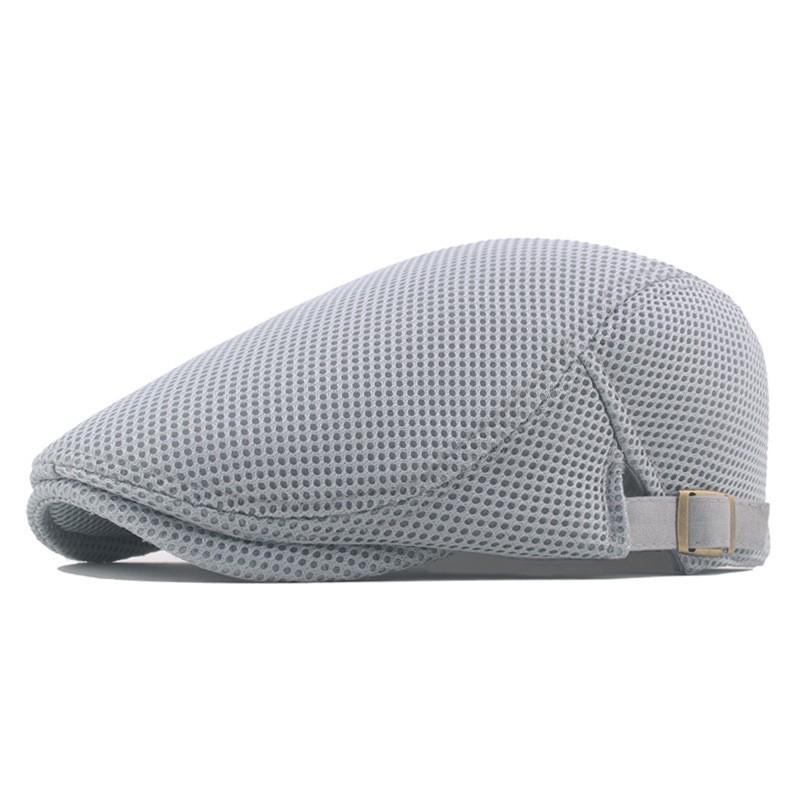 Berretto estivo in rete traforata berretto traspirante versione coreana da donna cappello da sole alla moda cappello forward da uomo tinta unita
