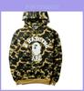 Sweat à capuche avec tête de requin imprimée en 3D et motif camouflage pour la mode décontractée des jeunes