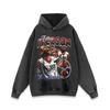 Vintage Streetwear Hoodie Men Women - Washed Cotton Graphic Print Oversized Hip Hop Sweatshirt Fall