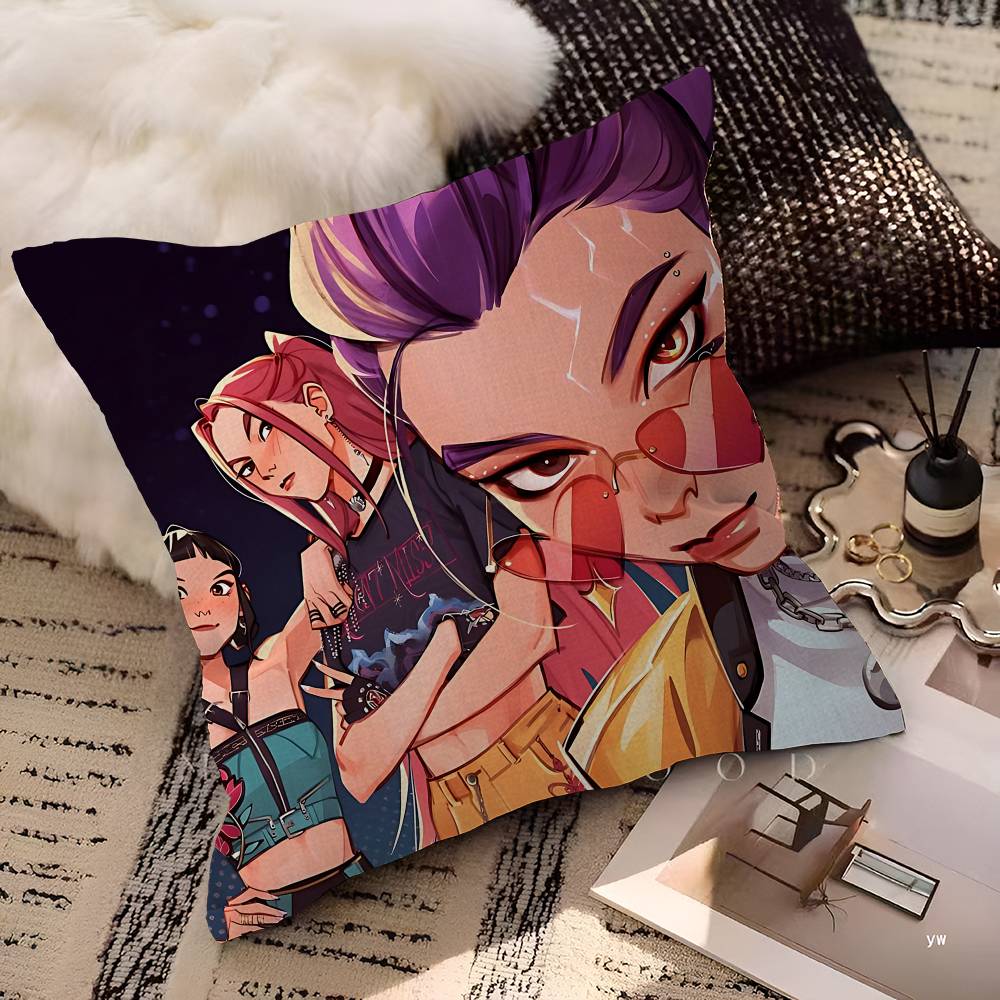 Classic Kpop D-Demon Movie Hunters Pillow Cover Sofa Cushion Cover Home Room Decoration Children Gift
