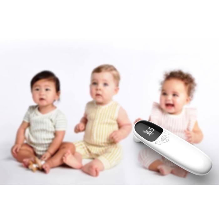Forehead and Ear Thermometer, Digital Non-Contact Thermometer Infrared Thermometer with LCD Display, White