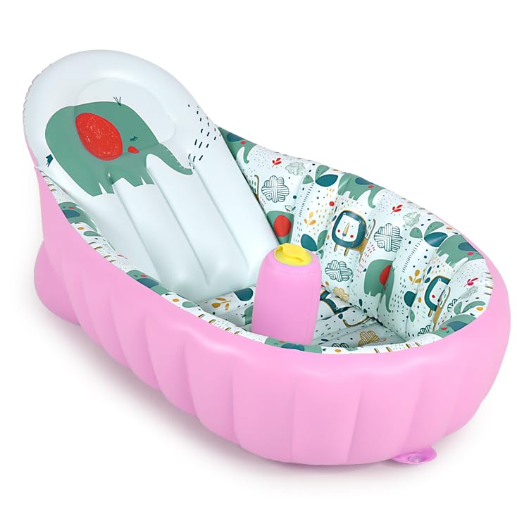 

Leikefitness Baby Walking Foldable Kids Bath Bath, рожевий