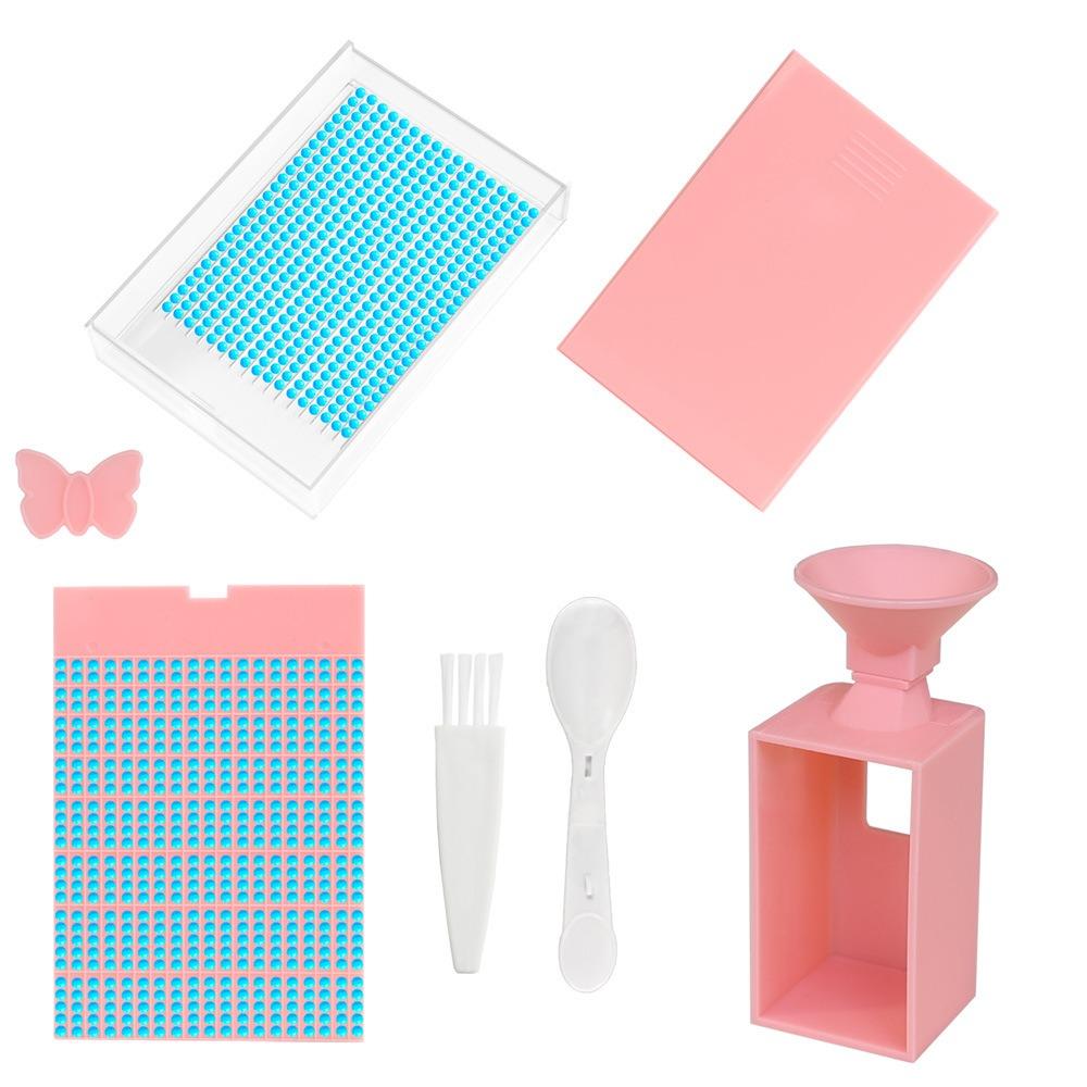 

Набор подносов для инструментов для рисования DIY, креативный инструмент для рисования стразами, аксессуар для искусства и рукоделия розовый