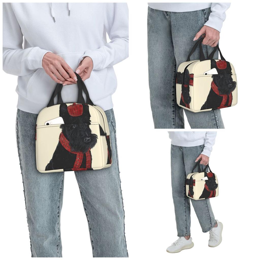 I Love My Scotties Dog 3 Insulated Lunch Bag for Kids School Cooler Thermal Food Box Tote Portable Lunch Boxes Container
