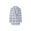 Women's Plaid Long-Sleeve Short Jacket