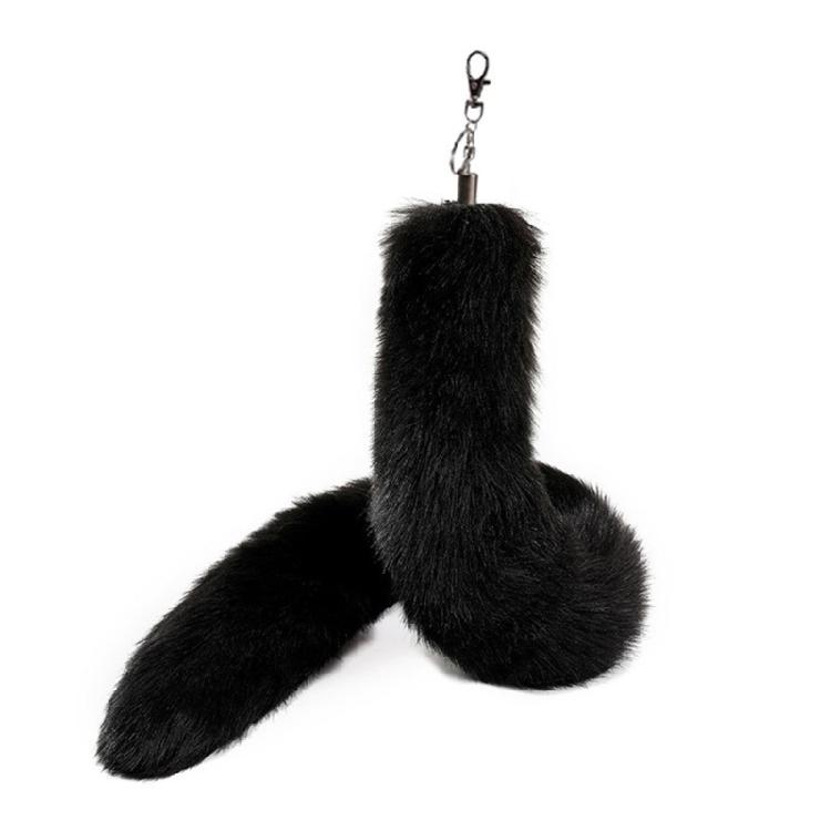 Foxes Tail Keychain Cosplays Toy Foxes Tail Keyring Bag Hangings Pendant Charm