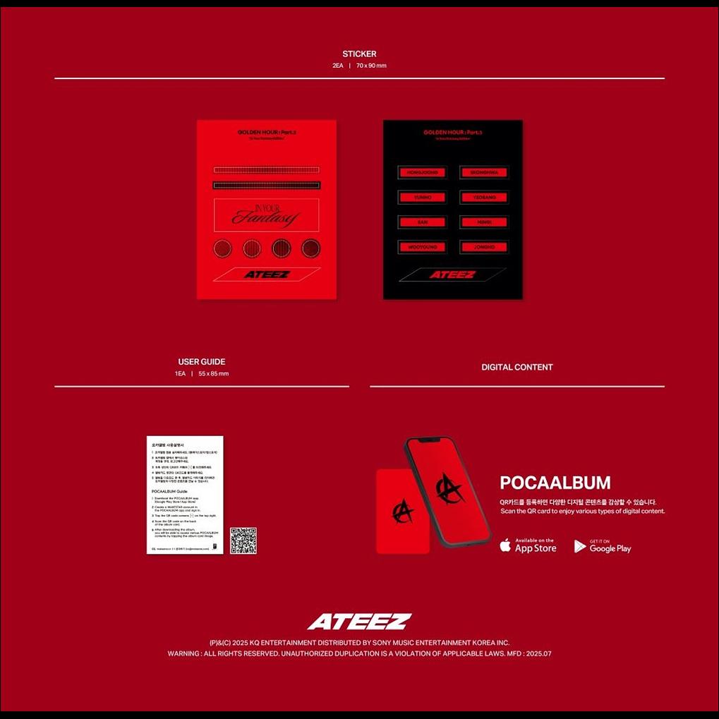 [Forhåndsbestilling] ATEEZ - GOLDEN HOUR Del 3 ‘In Your Fantasy Edition’ + Gratis gave