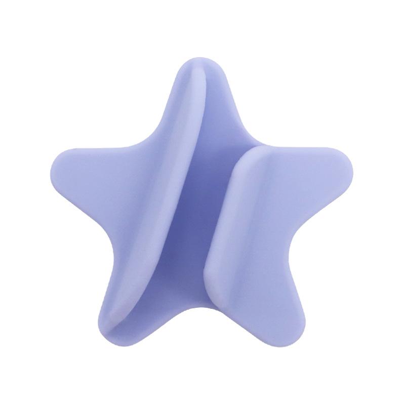 

Multi-Color Portable Phone Stand | Lipstick/Lip Gloss Shape Star Design | Silicone Adhesive Lazy Mount for for all Phone Case світло-фіолетового кольору