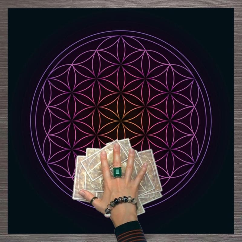 Tarot Card Tablecloth Altar Tarot Cloth Divination Card Table Cloth Square Flannel Table Cover Decorations 50/60/75cm