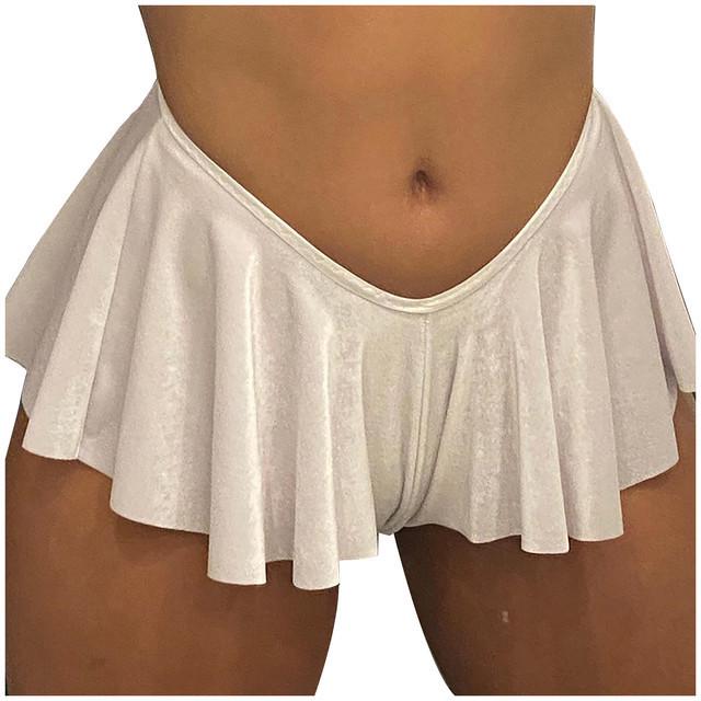

European & American Style Women s Solid Color Super Short Skirt - Hot Selling Fashion Wardrobe Essential Small білий