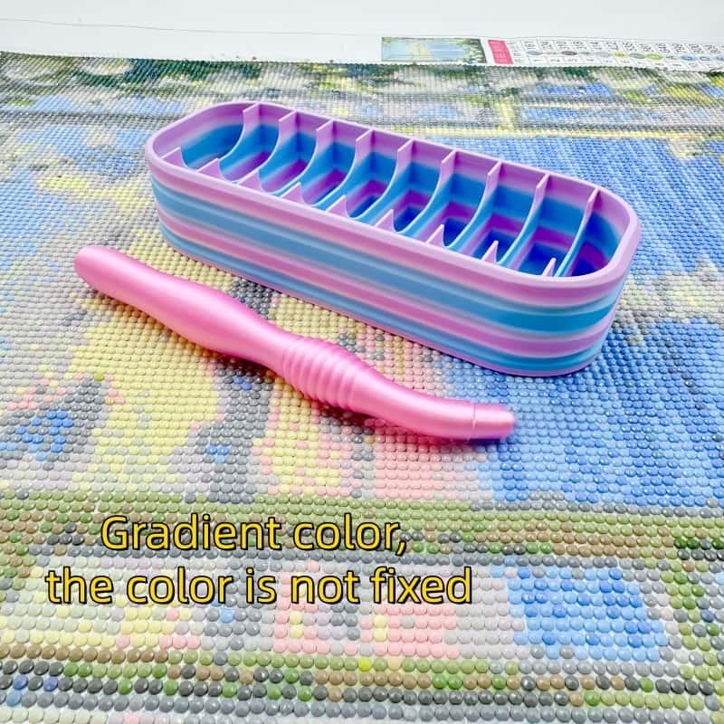 10-Hole Diamond Painting Storage Organizer Box – Includes Diamond Pen &Storage Bags,Essential Accessory for Crafters&Enthusiasts
